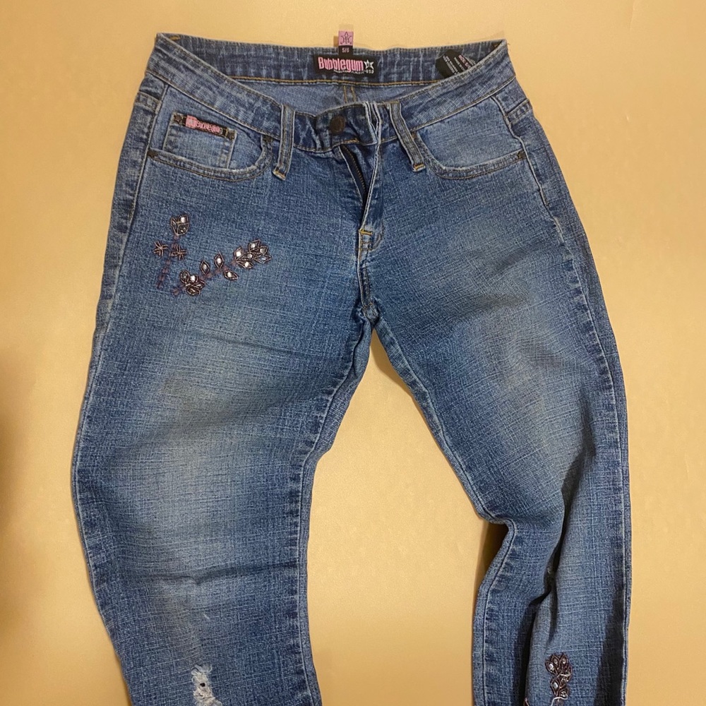 Y2K Medium Wash Flare Jeans